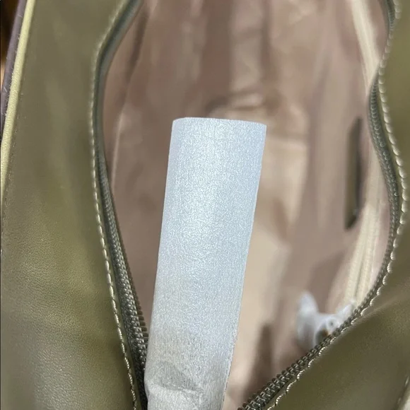 NWOT Michael Kors Center Stripe Morgan Large Tote Olive Multi - Picture 10 of 15